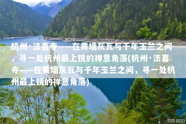 杭州·法喜寺——在黄墙灰瓦与千年玉兰之间，寻一处杭州最上镜的禅意角落(杭州·法喜寺——在黄墙灰瓦与千年玉兰之间，寻一处杭州最上镜的禅意角落)